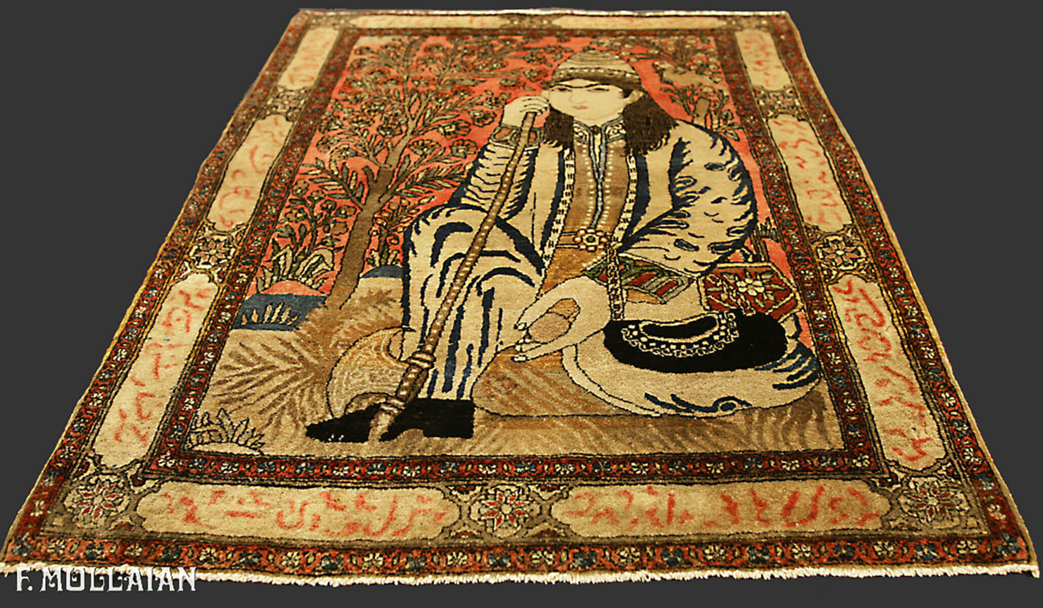 Teppich Persischer Antiker Kashan Mohtasham n°:35714199